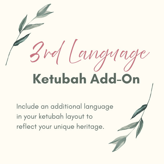 Ketubah Third-Language Add-on